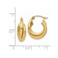 thumbnail image 5 of 14K Yello Gold Twisted Double Hoop Earrings, 5 of 5