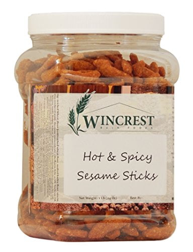 Hot & Spicy Sesame Sticks - 1.5 Lb (24 Oz) Tub