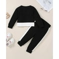 thumbnail image 6 of ZOEREA Toddler Baby Girls Clothes Outfits Long Sleeve Pullover Sweatshirt Tops + Pants Set Fall Winter Sweatsuits 1-6T, 6 of 6
