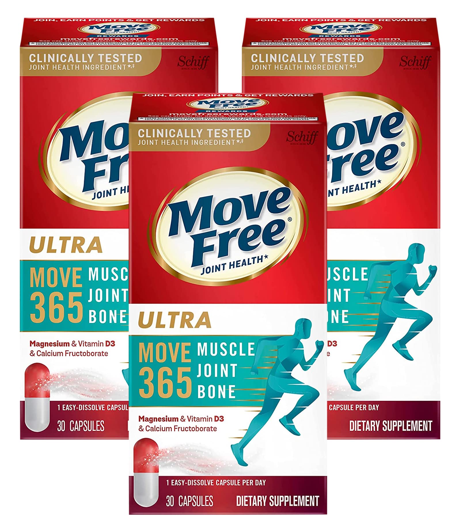 Magnesium Vitamin D3 & Calcium Fructoborate Joint Health Supplement