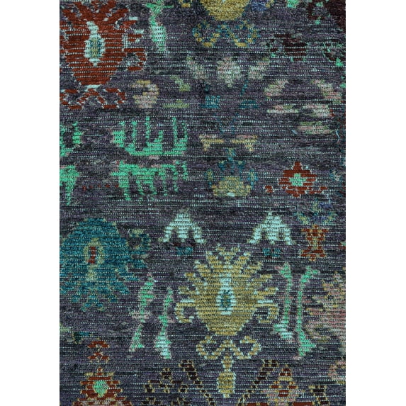 Ahgly Company Indoor Rectangle Abstract Light Blue Modern Area Rugs, 8' x 10'