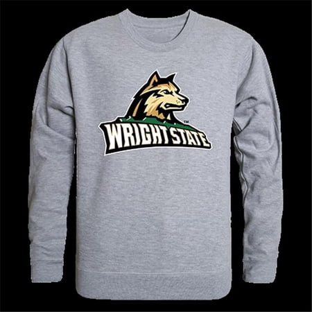 W Republic Products  College Crewneck, Wright State, Heather Grey - Extra Large