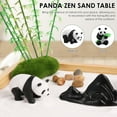 thumbnail image 4 of HLONK Room Decor with Green Sand Pretty Multipurpose Panda Zen Gardens Rake Decor Relaxing Mini Zen Garden Kit Creative Panda Zen Garden Rake Decor for Office Desk, 4 of 11
