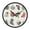 Holly Leaves And Berries, variant on Indoor 12' Voice-Activated Luminous Decoration Wall Clock With LED Night Light Santa Claus Face