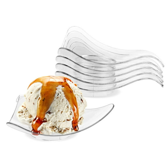 24 PCS Dessert Plates Clear Plates Appetizers Plates for Cakes Snacks Desserts Tastings