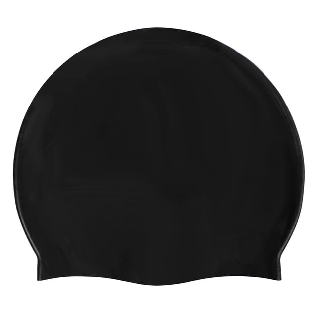 Gorro de natación de silicona para hombre y mujer, impermeable y antideslizante, pelo largo de mujer, muy elástico, gorro de natación con forma de bulbo, color negro