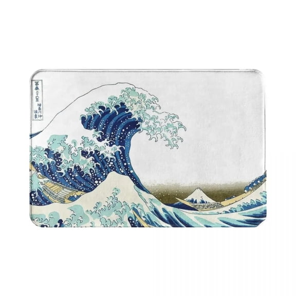 HOKUSAI. The Great Wave Off Kanagawa Doormat Rug carpet Mat Footpad Anti-slip dust-proo Entrance Kitchen Bedroom balcony toilet