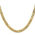 thumbnail image 2 of Diamond2Deal 14K Yellow Gold 6.1 mm Flat Beveled Curb Chain Necklace for Mens 24", 2 of 6