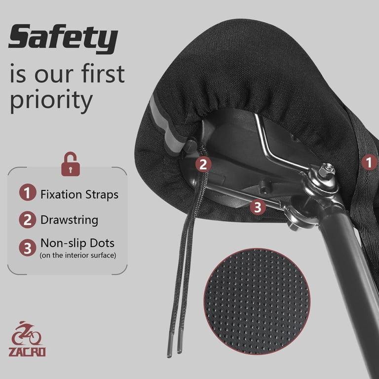 Zacro Large Gel Bike Seat Cover, Waterproof Cushion photo 7