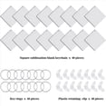 thumbnail image 4 of 240 Pcs Square Sublimation Keyring Blanks Set with Double Side Heat Transfer Keychain for DIY and Craft, 4 of 4
