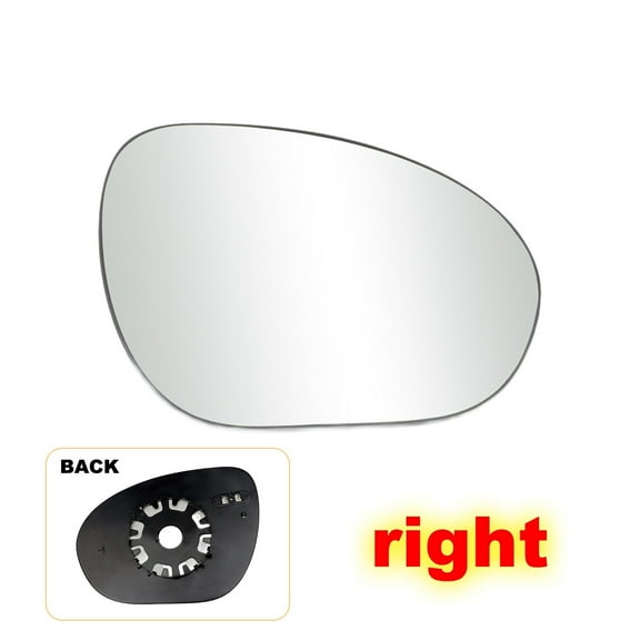 Passenger Side Mirror Glass Heated w/ Backing for 09-14 Nissan Cube 963661KA1A
