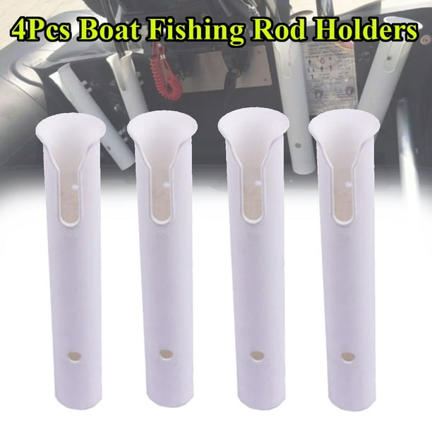 2pcs Plastic Fishing Rod Holder Fishing Pole Rack Fish Rod Tube Yacht Fishing  Rod Frame For Boat Wh