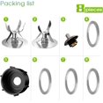 thumbnail image 2 of czcpp-8 Pcs Pièce de Rechange Lames de Glace 4961 4980 Capuchon de Fond de Pot 4902 Joints en Caoutchouc et Kit de Goujon d'Attelage Compatible avec Accessoires de Mixeur Oster & Osterizer, 2 of 4
