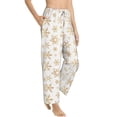 thumbnail image 6 of Salouo gold Snowflake print Print Women's Pajama Pants Casual Loose Sweatpants PJs Flowy Pants Drawstring Palazzo for Women Wide Leg Pants Lounge Pajama -XX-Large, 6 of 8