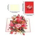 thumbnail image 3 of Valentines Day Decorations 3D Butterfly Greeting Cards with Purple Butterfly, Flowers Pop-up Birthday Cards, for Mom, Sister, Grandmother, Wife, Daughter, and Women Pink, 3 of 5