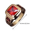 thumbnail image 4 of Visland Bague Forme Carrée 4 Couleurs en Acier Inoxydable pour Homme d'Affaires pour la Vie Quotidienne, 4 of 7