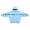 thumbnail image 4 of SonxaHe Big Boy Girl Fleece Hooded Sweatshirt with Pocket Letter Print Soft Loose School Comfy Outerwear Hoodies Blue,Sized 9-10, 4 of 5