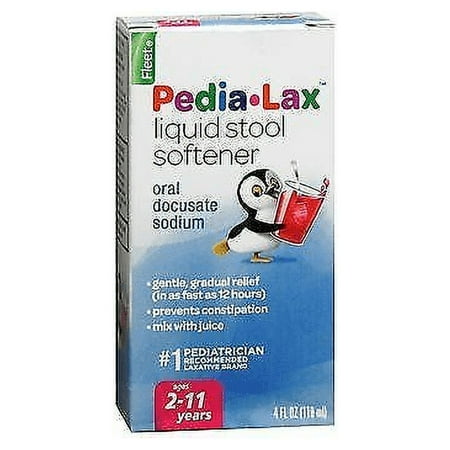 Fleet Pedia Lax Oral Liquid Stool Softener Prevent Constipation 4oz, 6-Pack