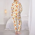 thumbnail image 6 of Goofa Cartoon Squirrel Printed Women’s 2 Piece Pajama Set Super,Pajamas Women's Long Sleeve Sleepwear Soft Button Down Loungewear Pjs Lounge Set Nightwear-Large, 6 of 9