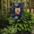 thumbnail image 2 of Blue Flowers Yorkie Yorkishire Terrier Flag Garden Size, 2 of 2