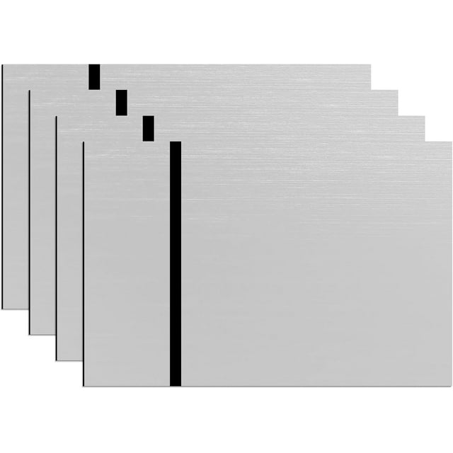 HUGFEGWE Engraved Name Plate,Personalized Name Plaque 12''X8'',3 Colors,2 Corner Styles,For Home Garden Signs,Yard Signs,Office Door Signs,Wall Plaques,Road Signs (Brushed Silver) CA919-109104