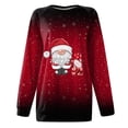 thumbnail image 5 of VALMASS Long Sleeve Sweatshirt for Women Plus Size Crewneck Xmas Gnome Print Tops Christmas Casual Cozy Blouses (2XL, Red-E), 5 of 5