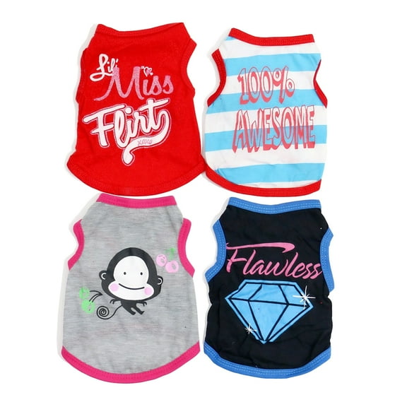 Riklu Cute Dog Clothes for Small Dogs, Dog Vest Shirt for Small Dog Boy & Girl