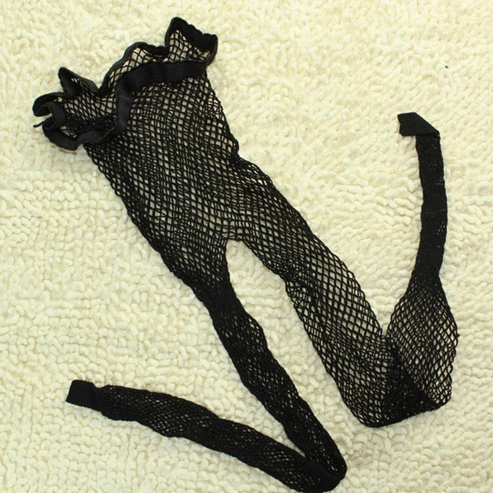 Girls Fashion Black Pantyhose Summer Mesh Tights Ripped Jeans