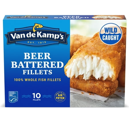 Van de Kamp's Crispy Beer Battered 100% Whole Fish Fillets,19.1 oz. 10-Count (frozen)