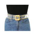 thumbnail image 4 of INSPIRE CHIC Women's Clear Waist Belts, Plus Size Skinny Belt Waistband for Jeans Dresses Coats Up to 95cm/37.4" Yellow, 4 of 4