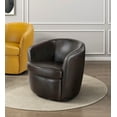 thumbnail image 7 of Luxury Bronze Leather Swivel Accent Chair - 31" Modern Living Room Furniture | Top Grain Leather, Solid Wood, 360° Swivel - Home Office, 7 of 7