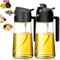 thumbnail image 1 of Dispensador de Aceite de Cocina, 2 en 1 Aceiteras de Cocina, Dispensador de Aceite de Oliva, Pulverizador de Aceite para Freidora de Aire, Ensalada, Freír (Negro), 1 of 4