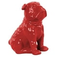 thumbnail image 2 of UTC38456 Ceramic Sitting British Bulldog Figurine with Collar Gloss Finish Blue, 2 of 2