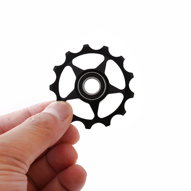 Galet Dérailleur 18 Dents En Aluminium – Roulement Scellé, Céramique, Silencieux – Pour VTT, Route, Pliant – 7-12 Vitesses, Diam. 72 Mm, Rouge