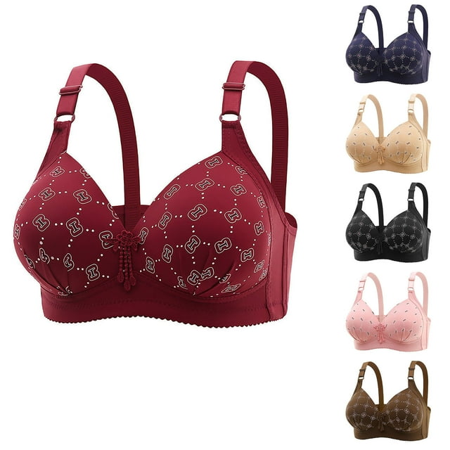 Soutiens-gorge Sans Fil pour Femmes Soutien-Gorge Haut de Gamme Sans Armatures Soutien-Gorge Ajustable Collection et Accessoire Soutien-Gorge Quotidien Rouge P