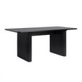 thumbnail image 2 of Modern Vertical Reeded Wood Plinth-Base Dining Table - 68 Inch - Black, 2 of 15