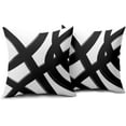 thumbnail image 2 of Black White Pillow Covers 20x20 Inch Set of 2 Modern Abstract Graffiti Art Line Decorative Throw Pillows Minimalist Geometric Cotton Linen Pillow Cases Home Decor For Sofa Couch Bedroom Outdoor, 2 of 6