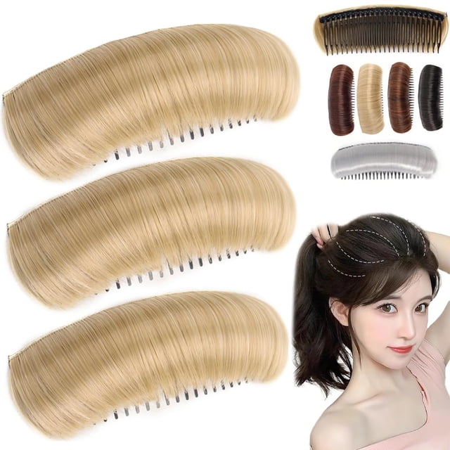 Almohadilla invisible para el cabello esponjoso, clip para el cabello falso invisible, clip para el cabello natural para volumen, herramienta de inserción de peinado, volumen esponjoso, almohadilla pa