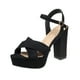 thumbnail image 2 of Zapatos de mujer Moda Color sólido Minimalista Sexy Hollow Out Hasp Clásico Tacón grueso Sandalias de tacón alto Wmkox8yii  hfjk3046, 2 of 9