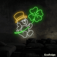 thumbnail image 4 of Craftnamesign Bear Clover Leaf Neon Sign, Patrick Day Signs, Nursery Decor, 4 of 4