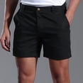 thumbnail image 2 of Hwmodou Men Pants Workout Male Solid Color Linen Shorts Pocket Button Design Pants Versatile Trendy Spring And Summer Pants Work Office Clothes For Man, 2 of 5