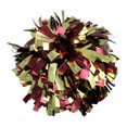 thumbnail image 2 of Metallic Cheer Pom Poms Cheerleading Cheerleader Gear 2 pieces one pair poms(Maroon/Gold), 2 of 2