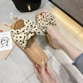 thumbnail image 5 of Ichuanyi Slippers for Women Women Bowknot Beach Summer Slippers Slope Heels Plus Size Shoes, 5 of 8