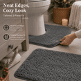 thumbnail image 6 of Gray Bathroom Rug Set, Gray 3-Piece Memory Foam Bathroom Rug Set, Soft Absorbent Non-Slip Bath Mat, Home Bathroom Laundry Room Decor, Stylish Design to Match Home Decor, 6 of 13