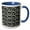 Blue/White, variant on 3drose, Silver Chain Links, 11oz Two-tone Black Mug
