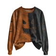 thumbnail image 5 of NMMUED Women Halloween Sweatshirt Funny Halloween Ghost Sweatshirts Spooky Season Ghost Pumpkin Black Cat Tee Tops Halloween Shirts Red M, 5 of 6