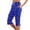 Blue, variant on Capris Pants for Women, Polka Dot Print Summer Casual Cropped Pants Side Silt Drawstring Loose Trousers Yellow S