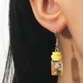 thumbnail image 5 of 1 par de pendientes de botellas de conchas transparentes elegantes de diseño simple para mujeres, 5 of 5