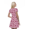 thumbnail image 2 of Women’s A Line Floral Summer Dress, Retro Triangle Arrangement, Cross Wrap V Neck, 6 Sizes, by Ambesonne, 2 of 2