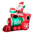 thumbnail image 1 of Inflable Holiday Time Decoración inflable de altura 205 cm - Escena de tren de Papá Noel LG, 1 of 4